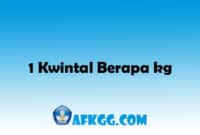 1 Kwintal Berapa kg
