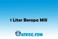 1 Liter Berapa Mili