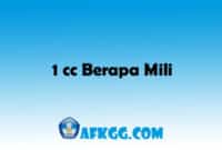 1 cc Berapa Mili