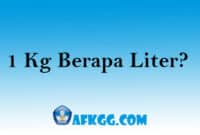 1 Kg berapa Liter