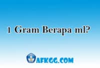 1 Gram Berapa ml