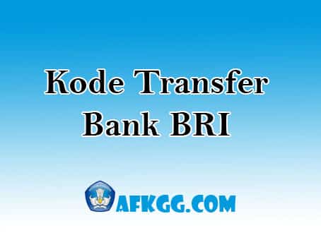 kode transfer bank bri