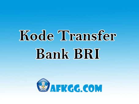 Kode Transfer Bank Bri