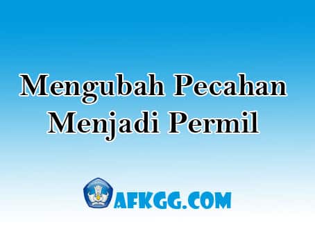 permil menjadi pecahan