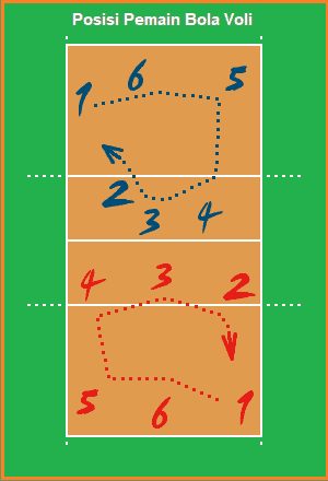 posisi pemain voli