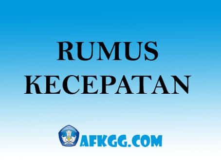 rumus kecepatan