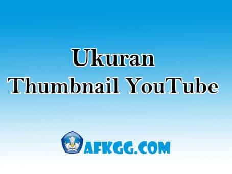 Ukuran Thumbnail YouTube