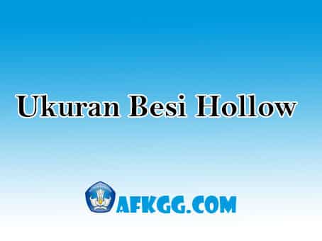 Ukuran Besi Hollow