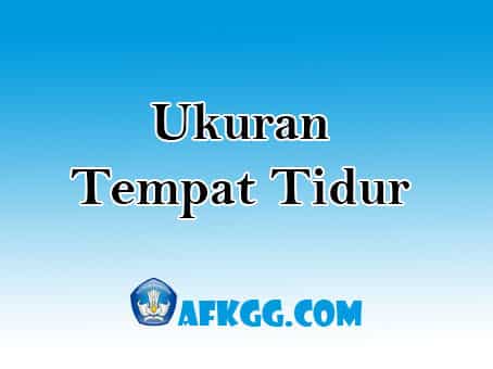 Ukuran Tempat Tidur