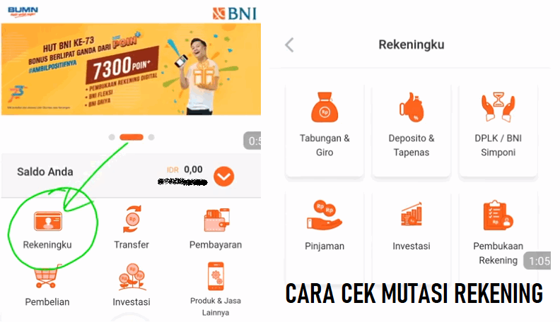 Cara Cek Mutasi Lewat SMS Banking BNI