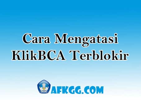 klikbca terblokir