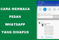 Cara Membaca Pesan yang Dihapus di WhatsApp