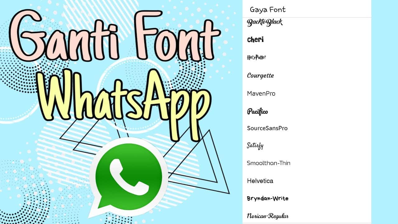 Cara mengubah gaya font di WhatsApp